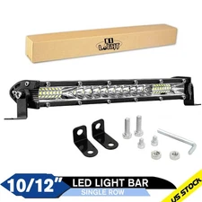 12inch LED Light Bar Spot Flood Combo Truck SUV ATV for Jeep Offroad Driving 10'