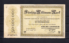 K&ouml;then/ Grube Leopold AG, 50 Mio. Mark v. 25.8.1923