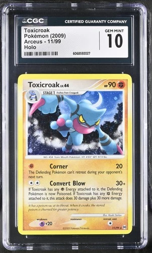 Pokemon Toxicroak Arceus 11/99 Holo CGC 10 Gem Mint
