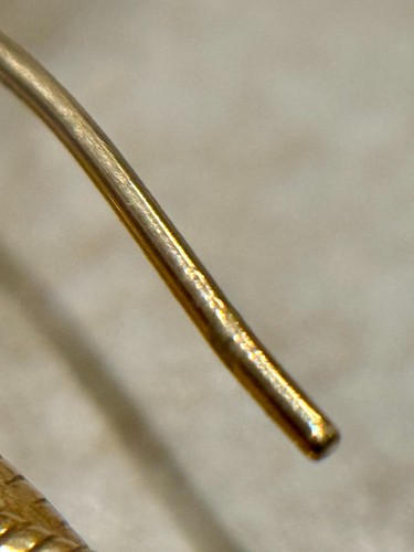 Pendientes de Colección Oro Amarillo 14K Cinta de Aro Textura Torcida Joyería Patrimonial Huecos - Imagen 6 de 9