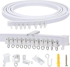 3 Meters 9.8FT Flexible Bendable Ceiling Curtain Track, Room Divider, Window