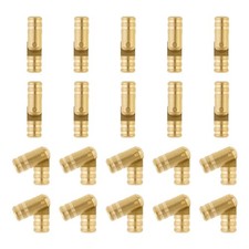 HOJLKLD 20Pcs 5 mm Hidden Brass Barrel Hinges, 135 Degree 5x19 mm, Gold