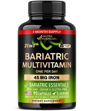 Bariatric Multivitamin - 45 mg Iron Supplements - Lab 90 Count (Pack of 1)