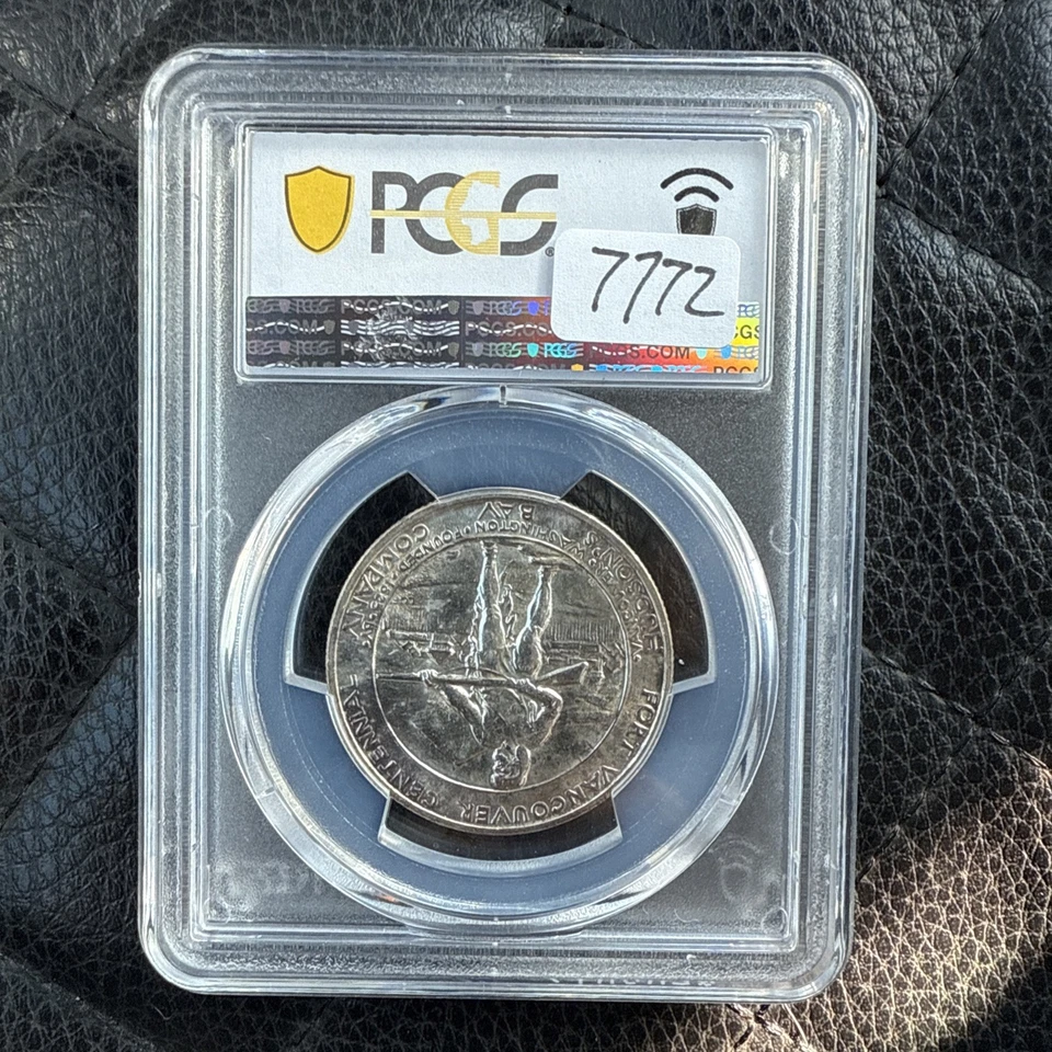 1925 Fort Vancouver Centennial Half Dollar 50c Commemorative - PCGS MS 64 - Image 2 of 4