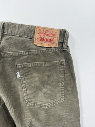 LEVI’S 514 SLIM STRAIGHT CORD Jeans - W33 L32 - Grey - Great Condition - Men’s - Picture 4 of 6