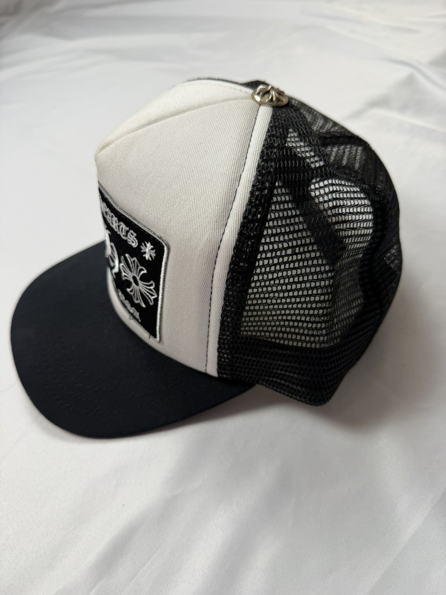 Chrome Hearts CH Hollywood Trucker Hat Black/White New | eBay