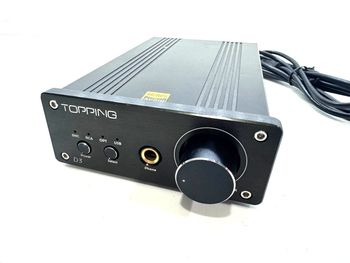 Topping DAC+ヘッドホンアンプ D3 ブラック Topping D3 Black DSD 32bit 384kHz HiFi USB DAC | eBay
