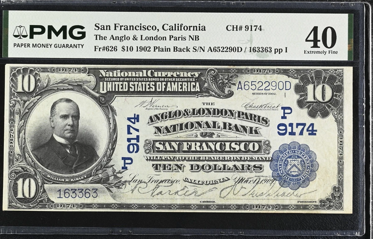 $10 Grade 40 US National Banknotes for sale | eBay