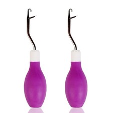 2-Piece Latch Hook Set - Crochet Hooks for Dreadlocks  Carpet Making, Bent L...