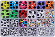 1650Pcs Googly Eyes Self Adhesive for Crafts, Craft Sticker Wiggle Eyes with Mul