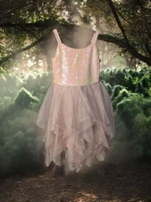 Cat & Jack Girls Pink Sequin Tutu Dress Size 6/6X Excellent Condition