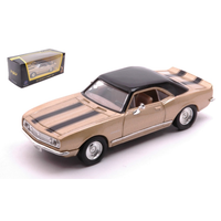 Chevrolet Camaro Z-28 1967 Gold With Black Stripes 1:43 Lucky Die Cast Auto Stra