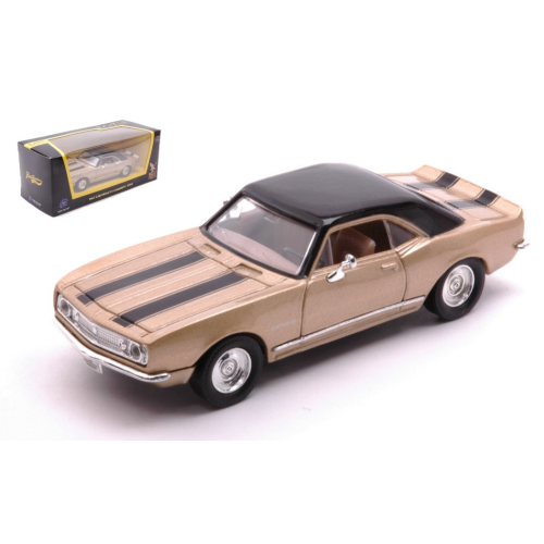Chevrolet Camaro Z-28 1967 Gold With Black Stripes 1:43 Lucky Die Cast Auto Stra-image