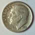 1955-P Roosevelt Dime 90% Silver U.S. 10c Coin Circulated as Pictured - 11
