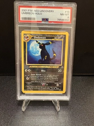 2001 Pokemon Neo Discovery Holo Umbreon 13/75 PSA 8 NM-MT