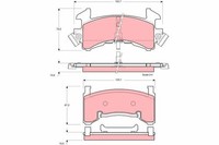 TRW Bremsbelagsatz, Scheibenbremse GDB1272 FüR Buick Cadillac Chevrolet GMC