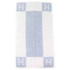 Pristine HERMES towel Avalon Baby Bath Towel Swaddling Blanket BLEU GLACIER