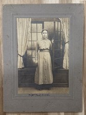 Antique Cabinet Card circa 1910-1920 featuring a Woman Identified