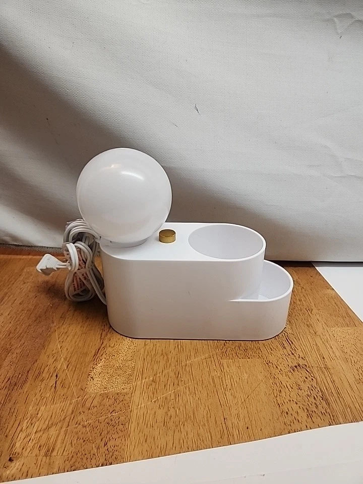 Lámpara de mesa organizadora blanca Globe Light Touch novedad - Room Essentials Foto 2 de 3