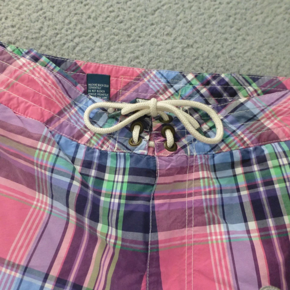 Bañador Polo Ralph Lauren Para Hombre 32 Cuadros Malla Forrado Poni Cordón Rosa Foto 4 de 4