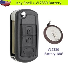Flip Remote Key Fob Shell 3b For 2005-2009 Land Rover Lr3 Battery Vl2330 180