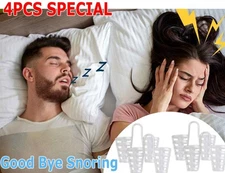 4PCS Anti Snore Nose Clip Stop Snoring Stopper Device Sleep Aids Cones Vent