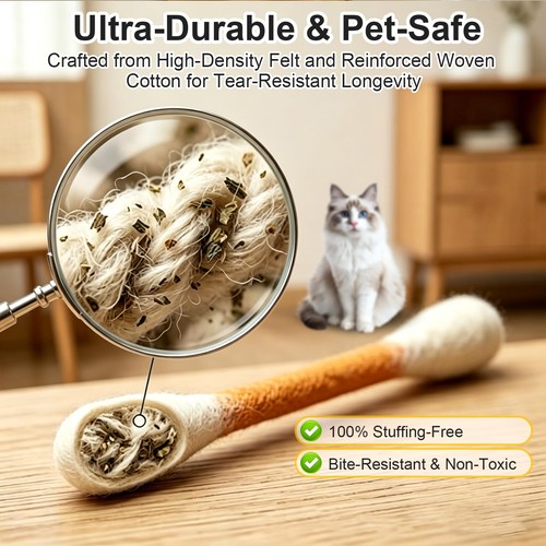 Cotton Swabs Cat Toys with Catnip, 6 Pack Cat Qtip Toy Giant Kitten Chew Stic... - Picture 4 of 6