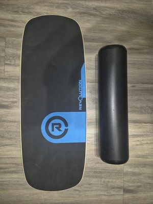 Revolution Balance Board w/ Roller Trainer Wooden Core Balance Board Fitness