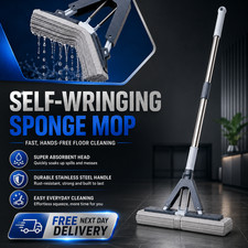 Squeegee Sponge Floor Super Mop Self-Wringing Super Absorbent Cleaning Floor