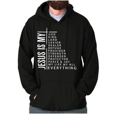 Christian Faith Religious Jesus Is My Cross Hoodie Men Women Hooded Sweatshirt