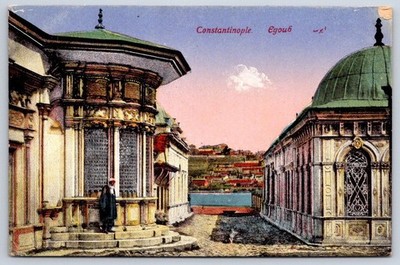 Antique ISTANBUL Postcard Constantinople Eyub Quarter Turkey 1900s