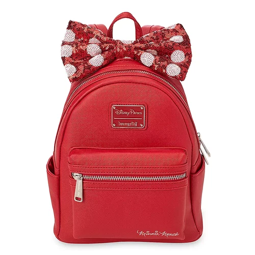 Minnie Mouse Backpack Red Sequined Bow Disney & Loungefly  SEALED PACKAGE