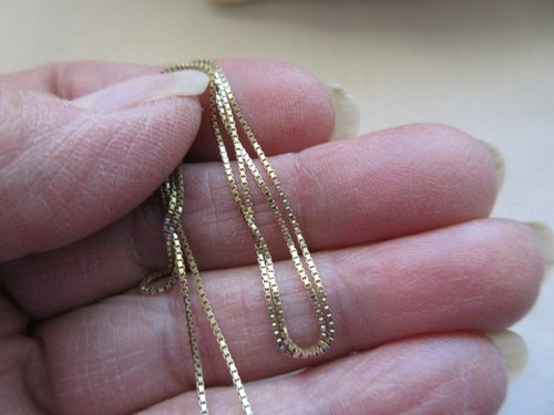 Estate Fine 14K Yellow Gold Box Chain 