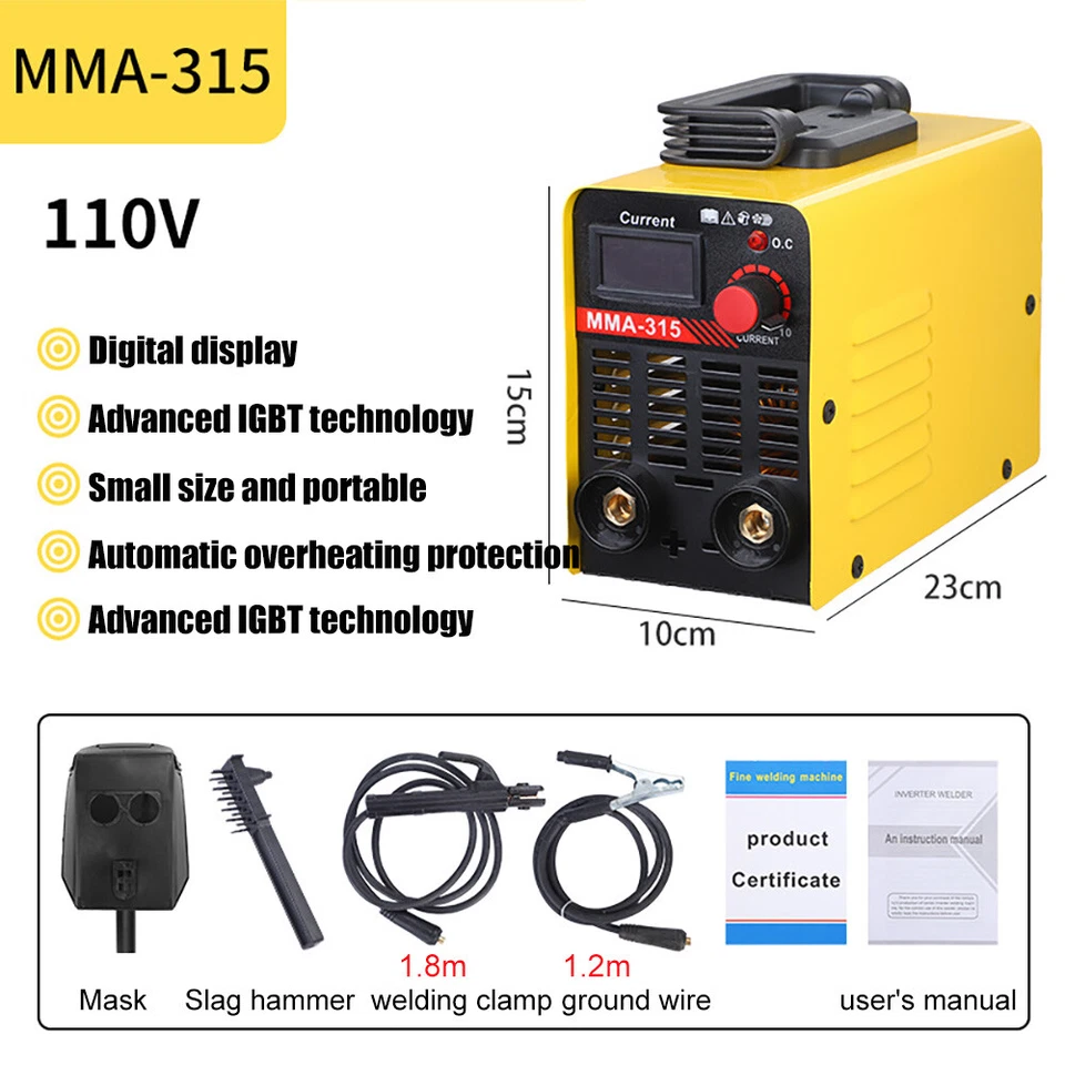 110V 300AMP Mini IGBT ARC Welding Machine Inverter DC MMA Electric Welder Stick - Image 2 of 4