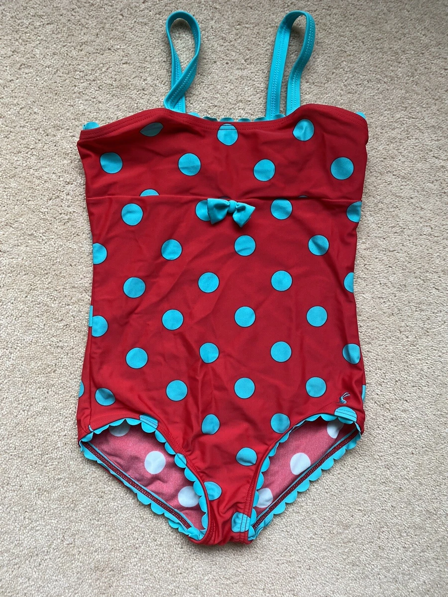 Joules Girls Swimsuit Age 5 6 Years Red And Turquoise