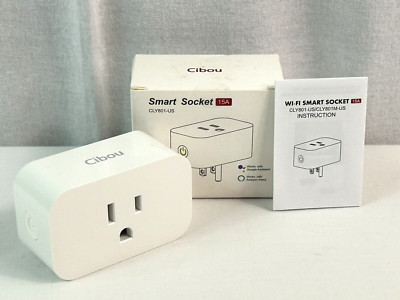 NEW Cibou Smart Plug Socket 15A WIFI APP Controlled w/ Alexa / Google Assistance