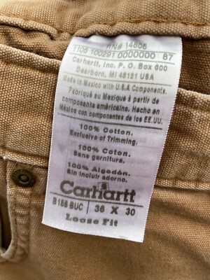 Vintage Carhartt Double Knee Work Pant B188 BUC Size 36x30
