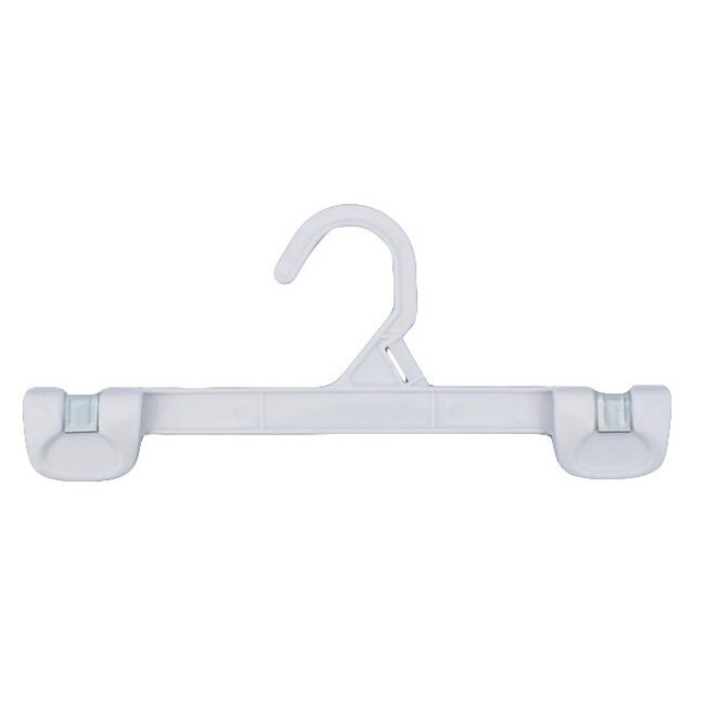 Lot of 12 White 10" Retail Hangers to Display Pants Slacks or Skirt eBay
