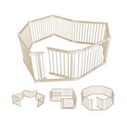 Foldable Wooden Baby Playpen Play Yard for Babies and Toddlers, 2 in 1 Large ...