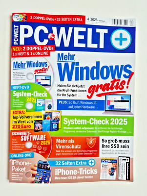 PC Welt + 4/2025  mit 2 Doppel DVD's