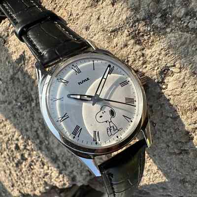 Used HMT Hand Crafted Dial Snoopy Dog 17 Jewels Hand Winding Men's