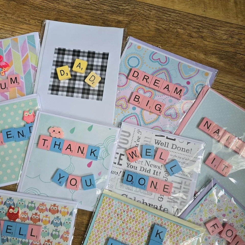 x10 Big Bundle Joblot Handmade Greeting Cards Resale Craft Fair Stock