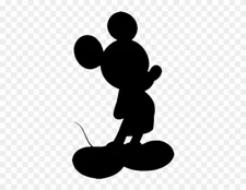 Vinyl Decal for Window - Mickey Mouse Silhouette, Disney (Various Colors/ Sizes)