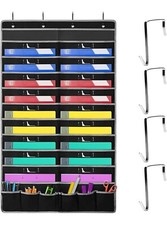 File Organiser for Den Classroom With 20 Nametag And 4 Hook/Hanger IN Black