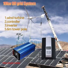 10KW Wind Turbine 6M Tower With MPPT Controller And Inverter Off Grid System
