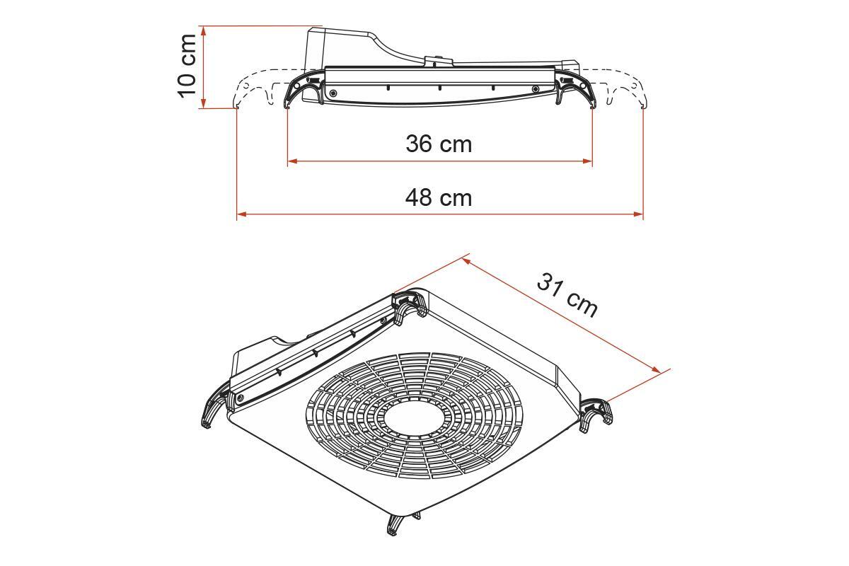 Turbo Thermostat Fan Kit Fiamma White For Motorhome Caravan Van