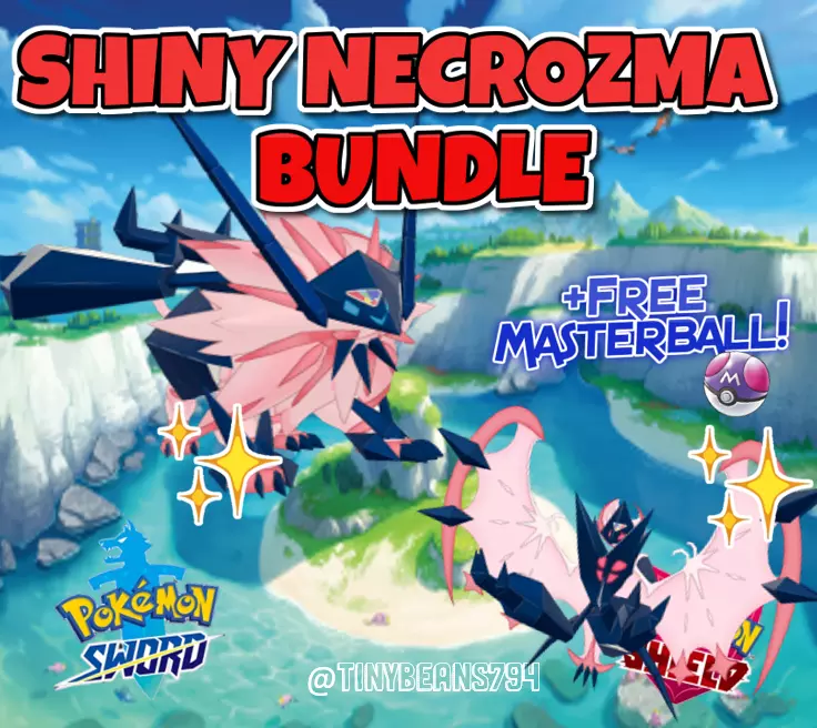 Pokemon Sword and Shield Dawn Wings Dusk Mane Necrozma 6IV-EV