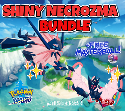 SOLGALEO LUNALA NECROZMA Shiny 6IV Events Bundle / Pokemon 