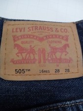 Levi's 505 REGULAR Jeans Boy's 16 Reg W28 x L28 Dark Denim FREE SHIPPING EUC