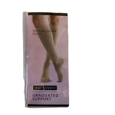 SMART SUPPORT Graduated Support NEW Women 5.5-7.5 Tan Trouser Socks